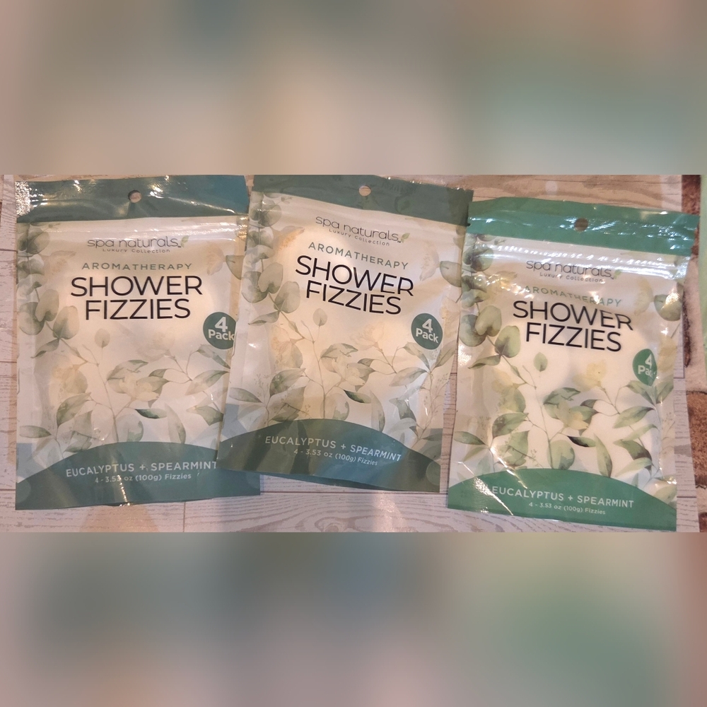 Spa Naturals Aromatheraphy Eucalyptus & Spearmint Shower Fizzies - Pack of 7